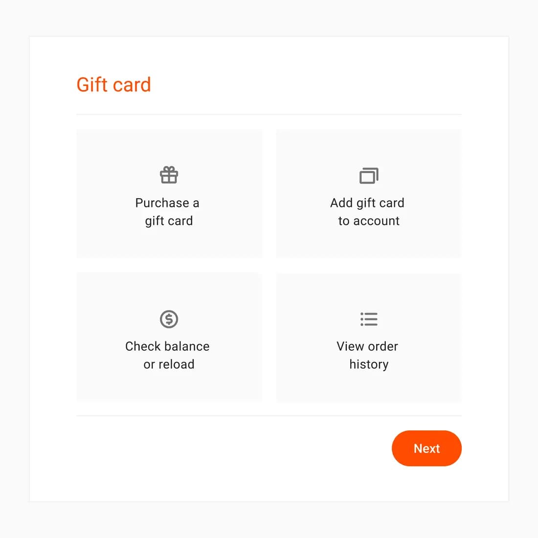 Peblla gift card setup step 5