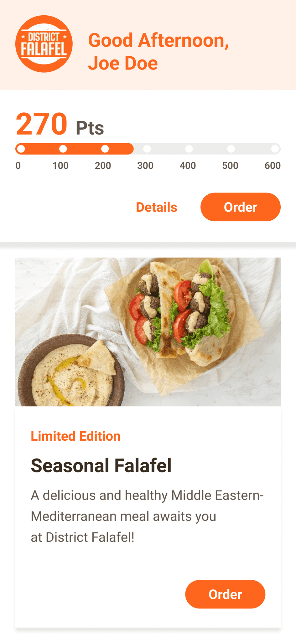 Branded restaurant app design 1