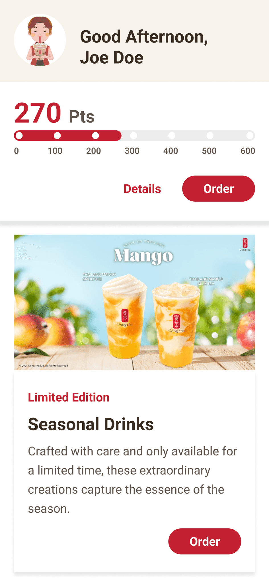 Branded restaurant app design 3