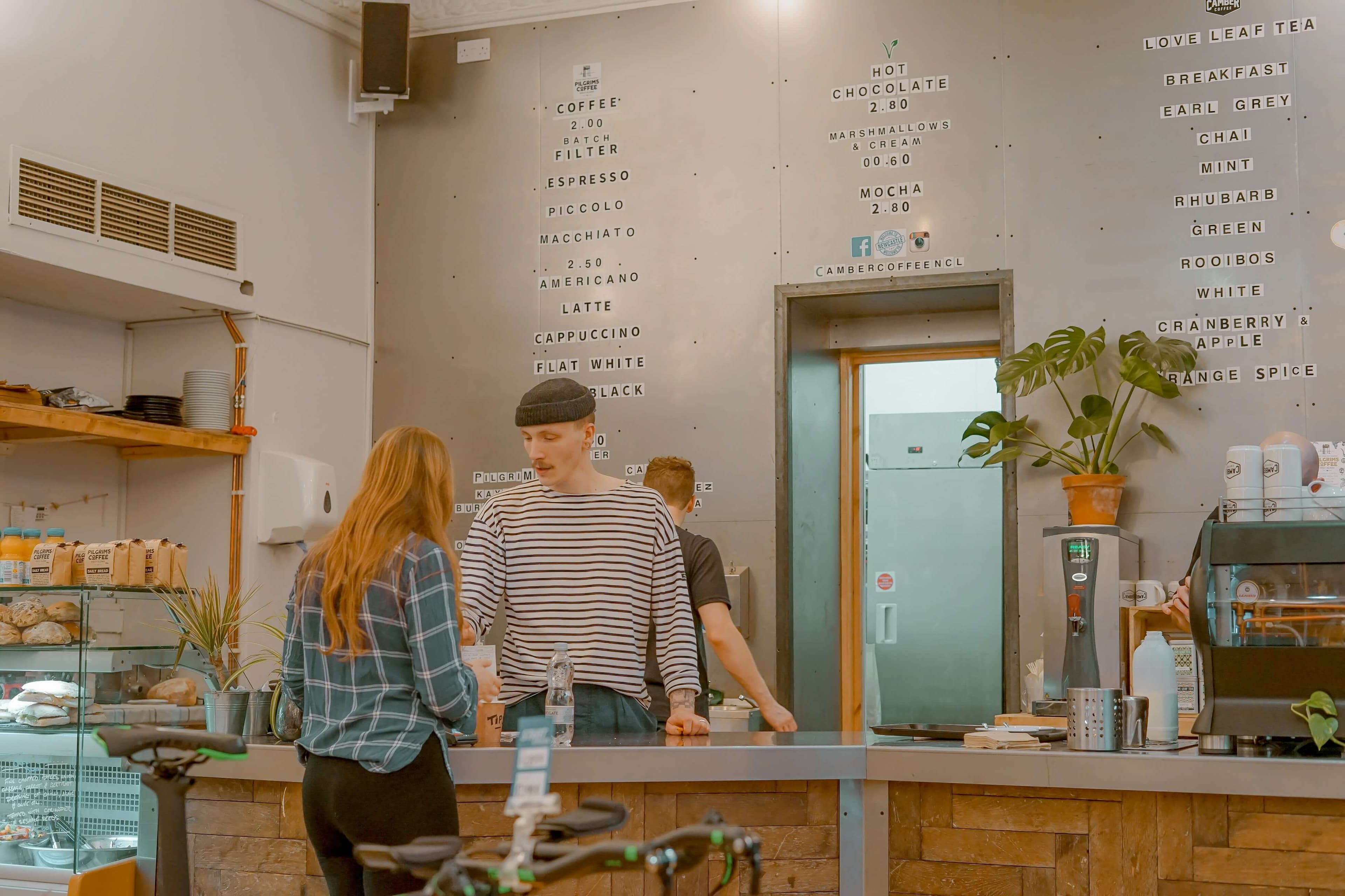 Restaurant storefront using Peblla POS